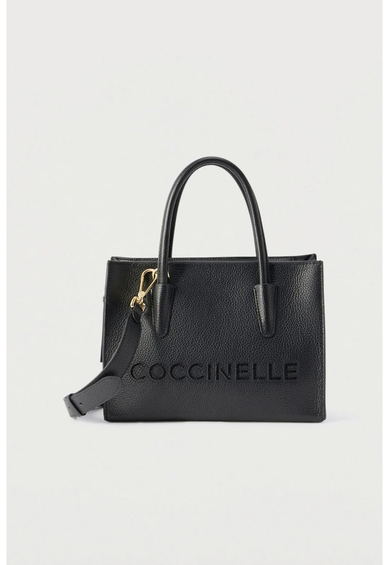 Geanta dama shopper de piele Myrtha E1UAK180101 Negru 26 x 19 x 13 cm