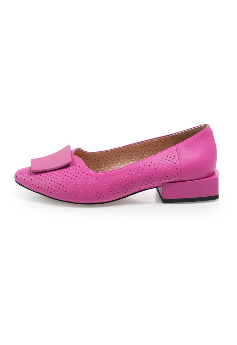 Pantofi Perforati 2602534 din piele naturala - Fucsia
