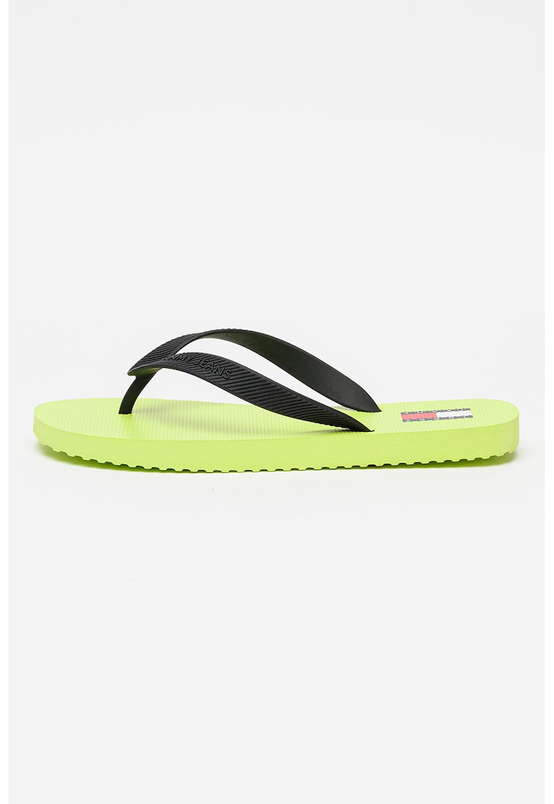 Papuci flip-flop uni - Negru/Verde fistic