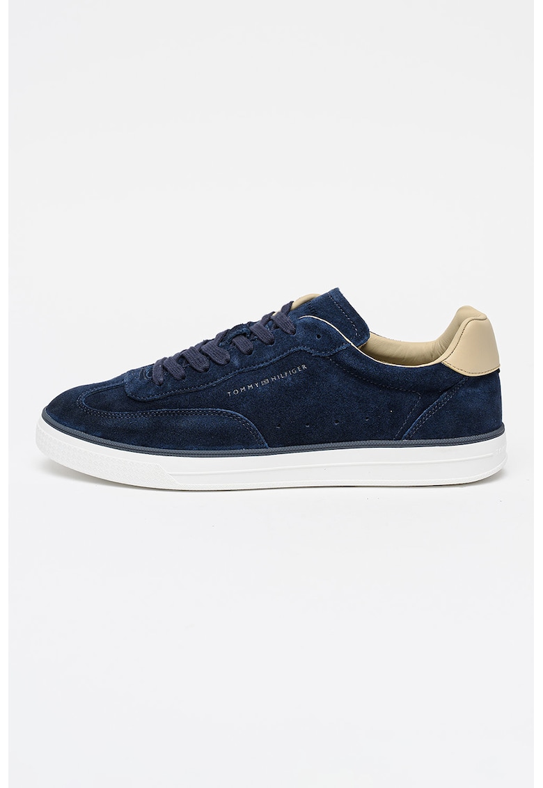 Pantofi sport de piele intoarsa si piele Lux - Bleumarin