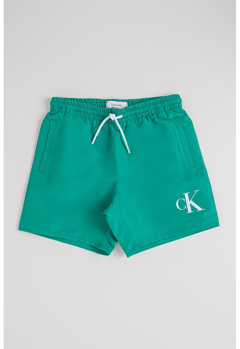 Pantaloni scurti de baie cu buzunare - Verde
