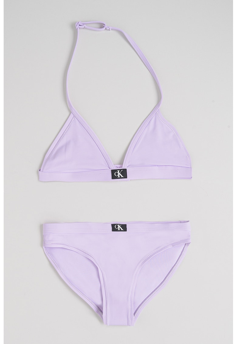 Costum de baie cu logo - 2 piese - Lila