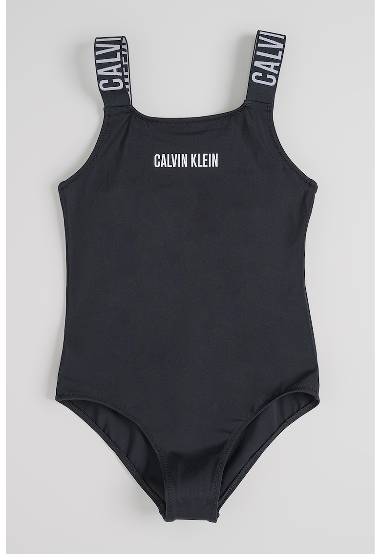 Costum de baie intreg cu barete late - Negru