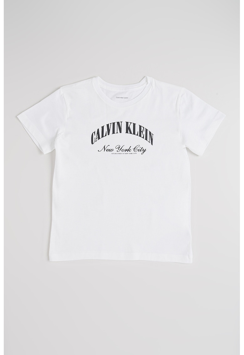 Tricou din bumbac organic cu logo - Alb optic