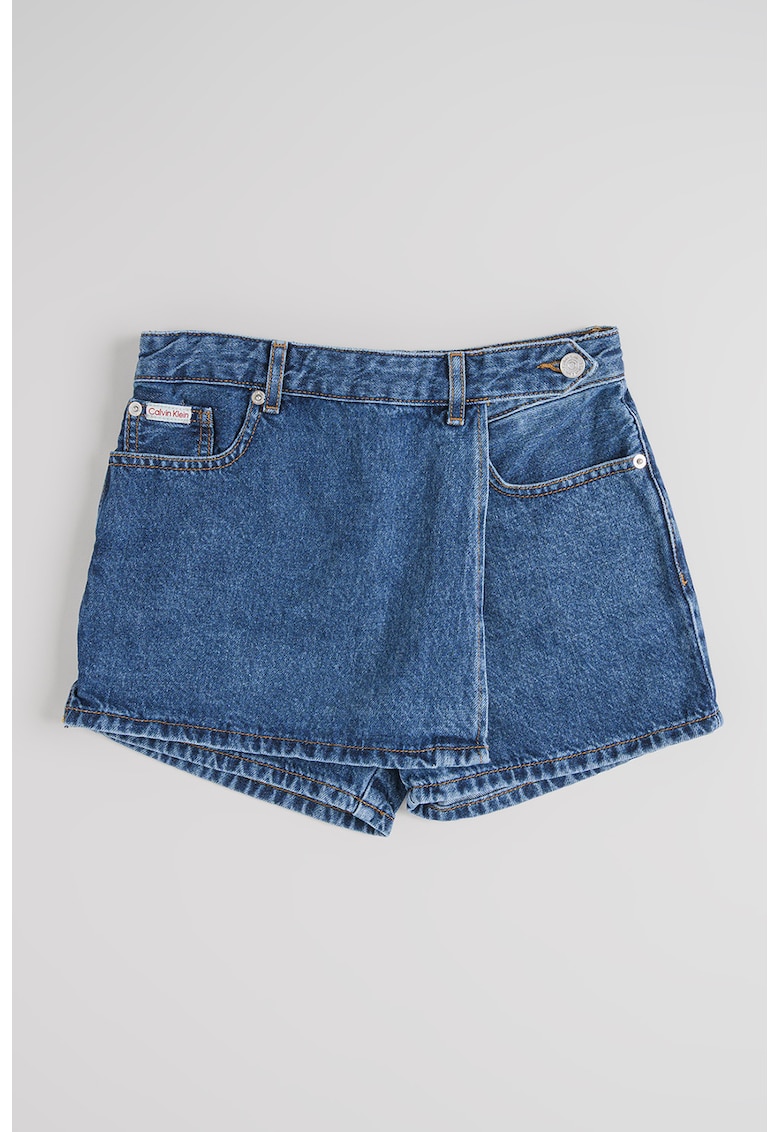 Fusta-pantaloni scurti din denim - Albastru