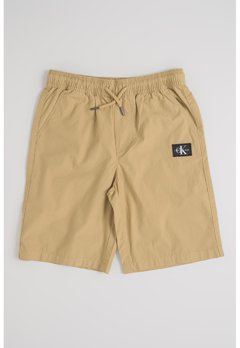 Pantaloni scurti cu talie ajustabila - Caramel