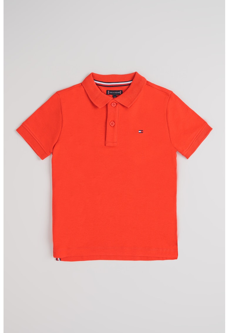 Tricou polo cu logo discret - Rosu