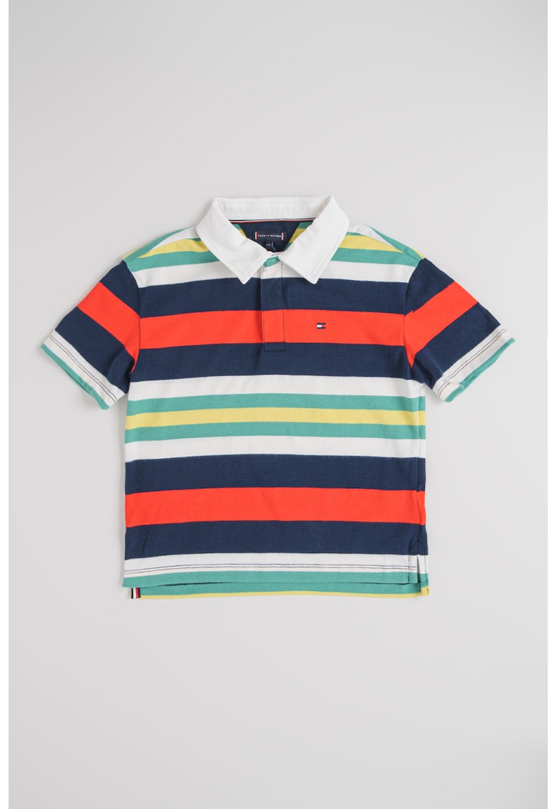 Tricou polo cu model in dungi - Multicolor