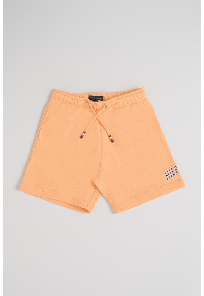 Pantaloni scurti ampli cu snur - Portocaliu pal