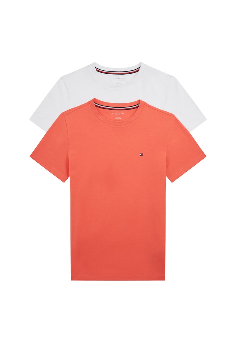 Set de tricouri regular fit - 2 piese - Alb/Portocaliu