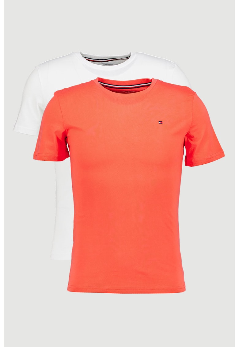 Set de tricouri regular fit - 2 piese - Coral/Alb optic