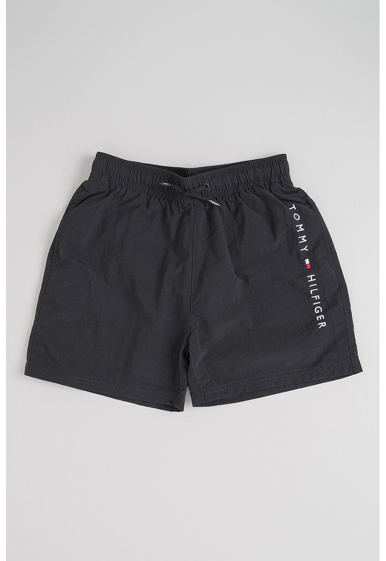Pantaloni scurti de baie cu snur - Negru