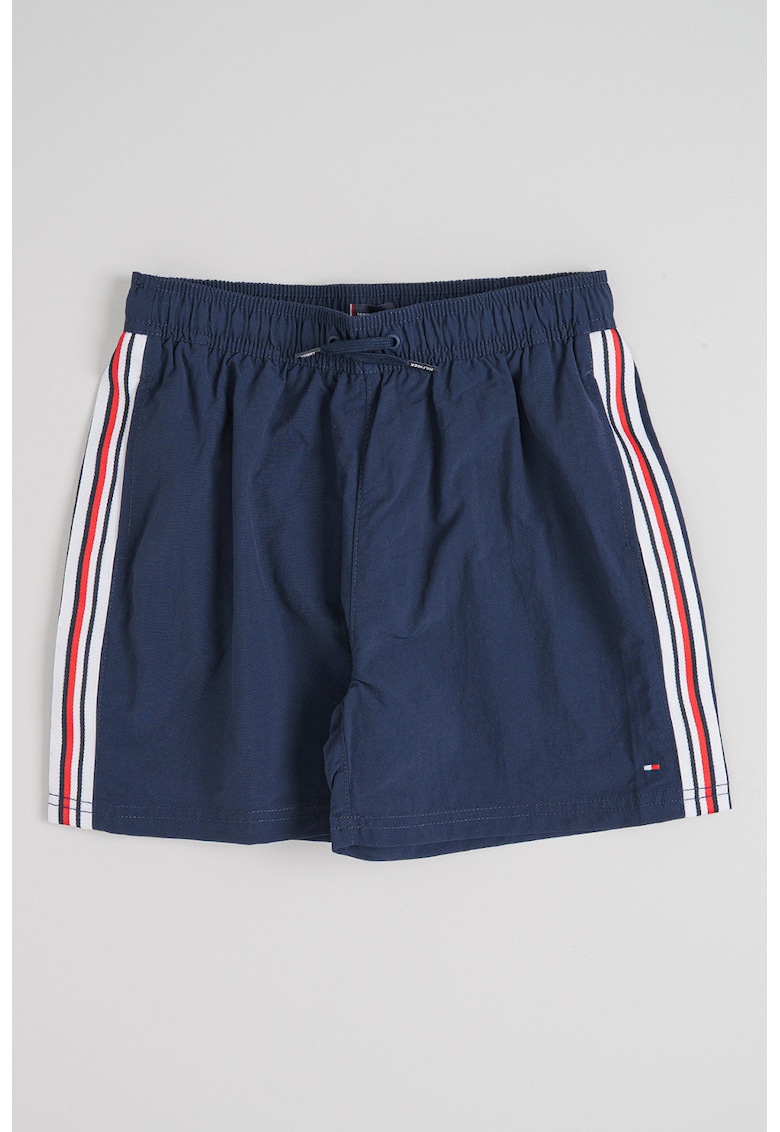 Pantaloni scurti de baie cu snur - Rosu/Albastru inchis/Alb optic