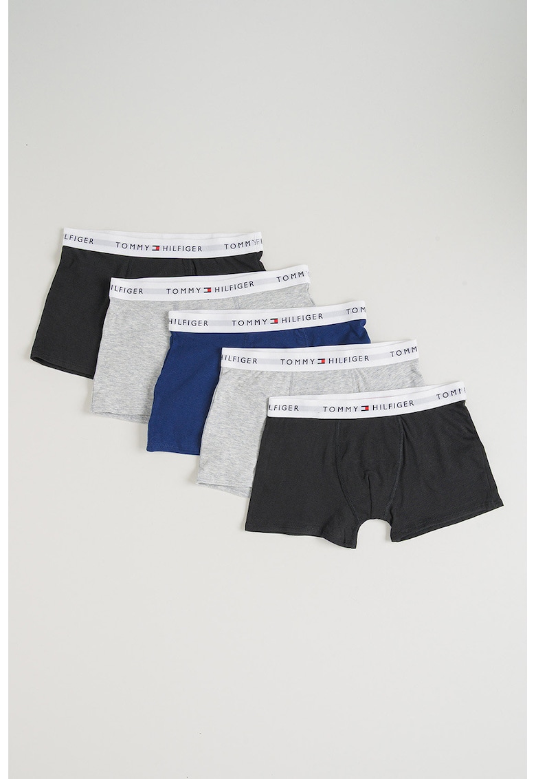 Set de boxeri cu banda logo in talie - 5 perechi - Multicolor