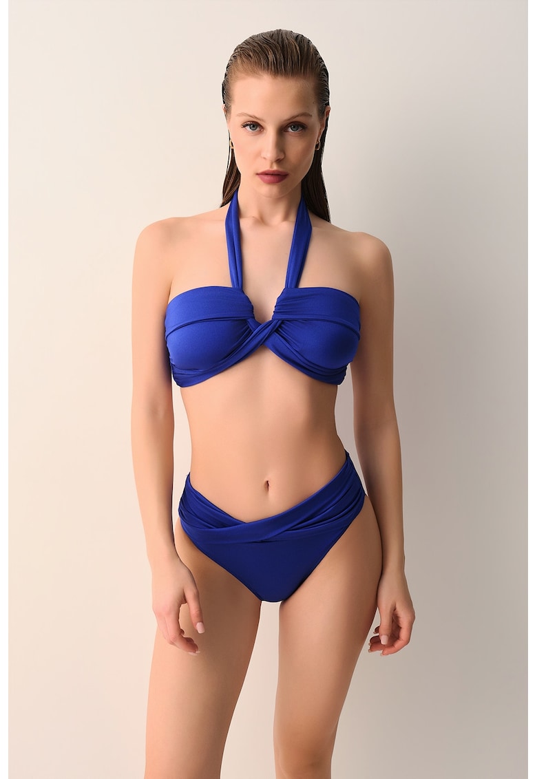 Slip cu talie inalta Martha - Albastru royal