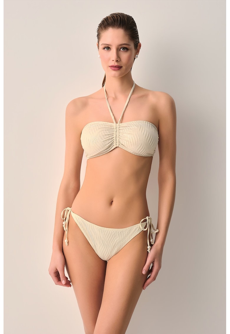 Sutien texturat - Alb fildes