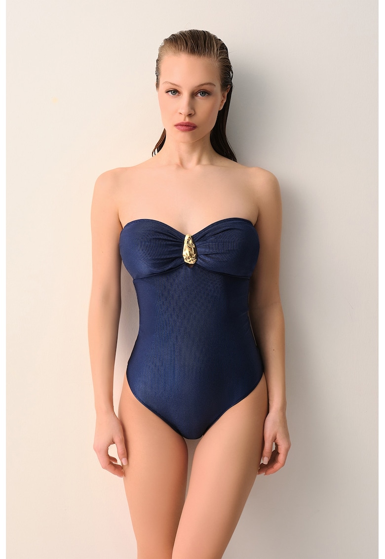 Costum de baie intreg cu bretele detasabile Aria - Bleumarin