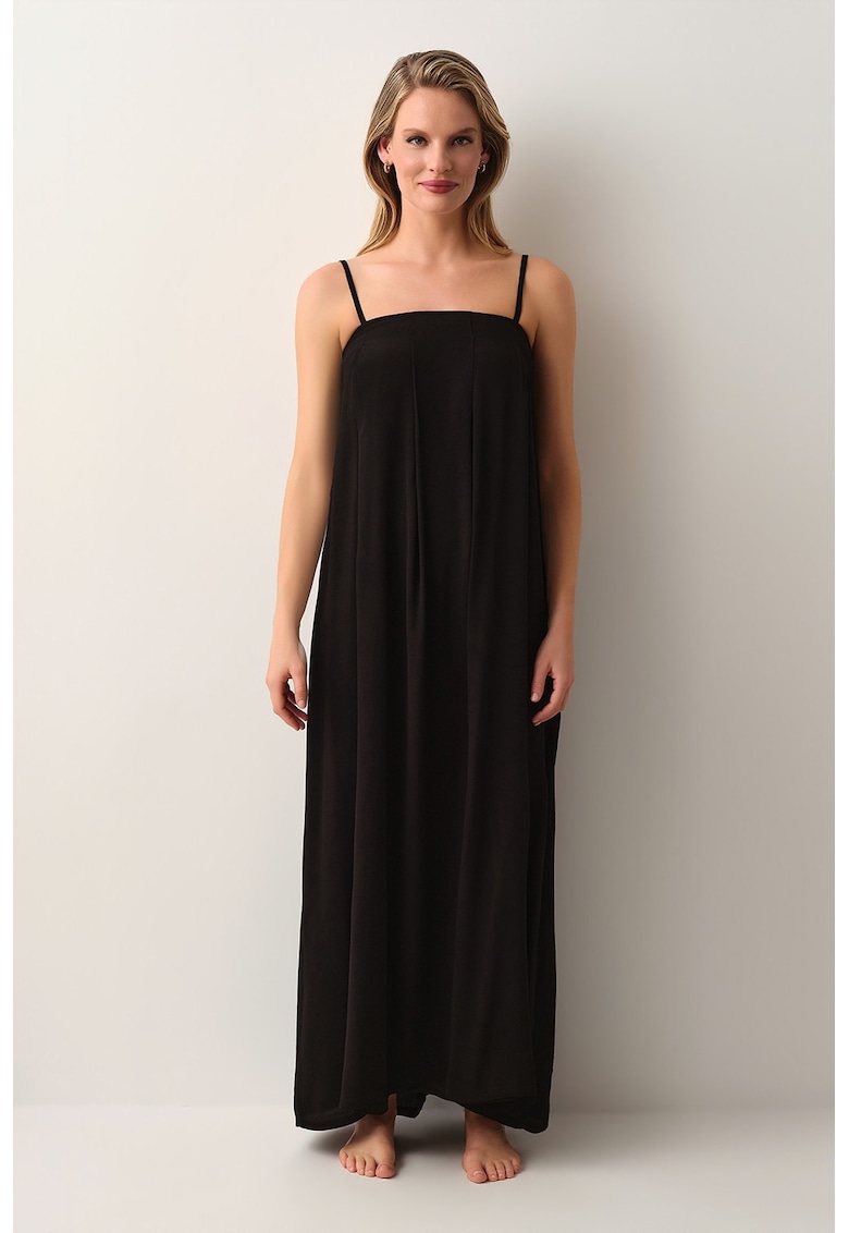 Rochie maxi lejera pentru plaja - Negru