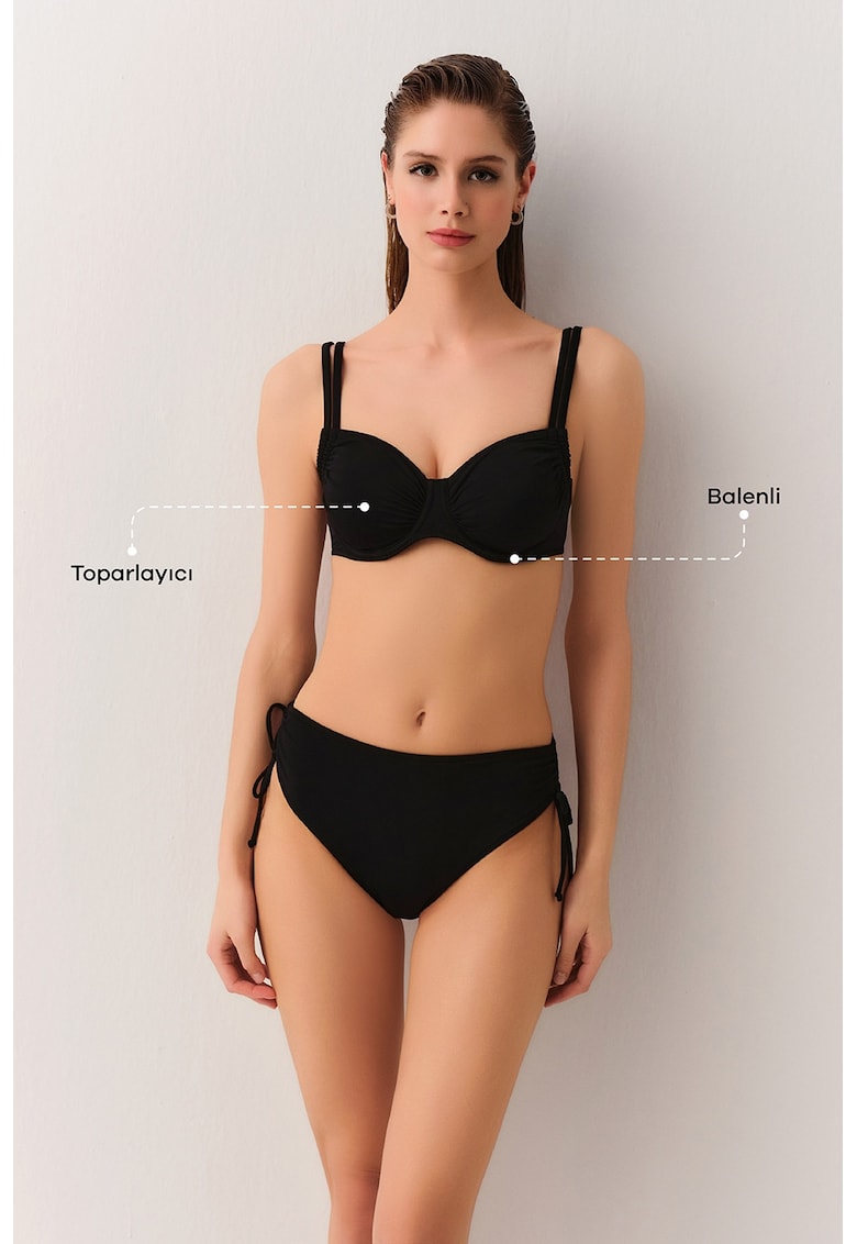 Sutien balconette - Negru