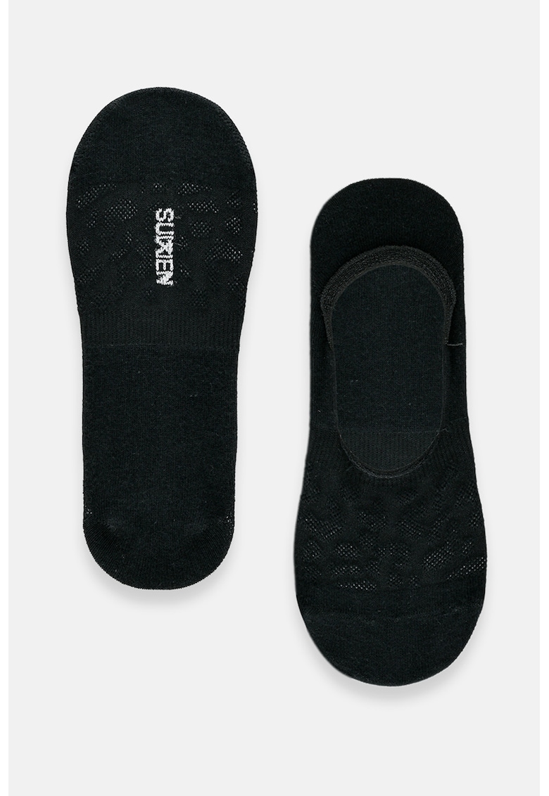 Sosete foarte scurte cu animal print - Negru antracit