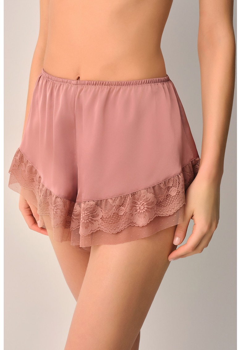Pantaloni scurti de pijama cu detalii din tul