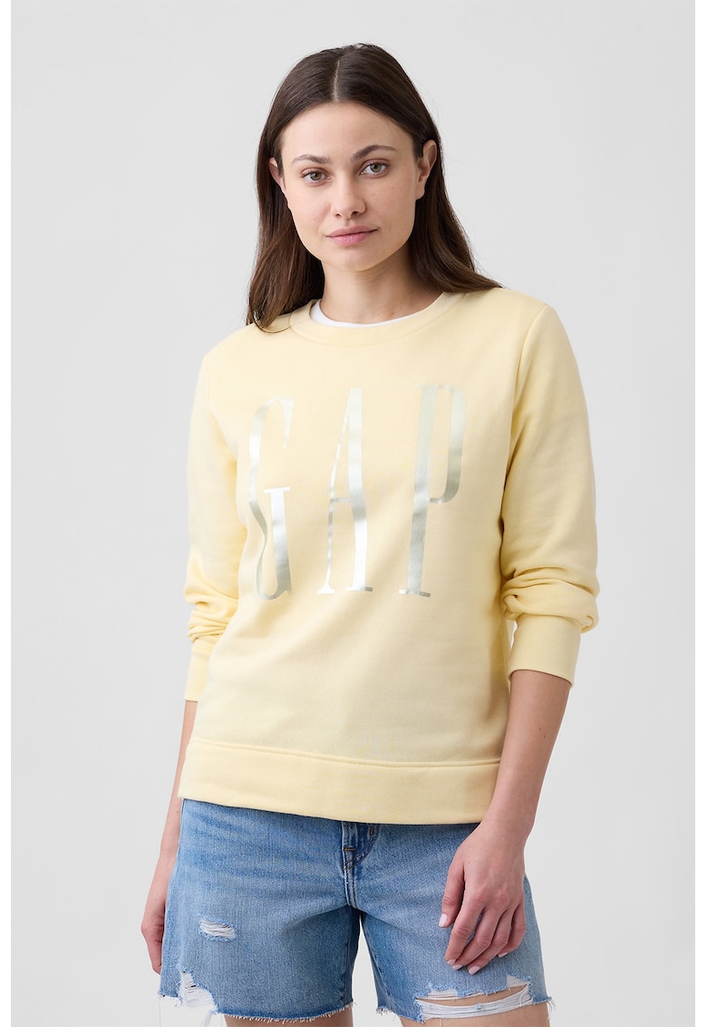 Bluza de trening cu croiala lejera si logo