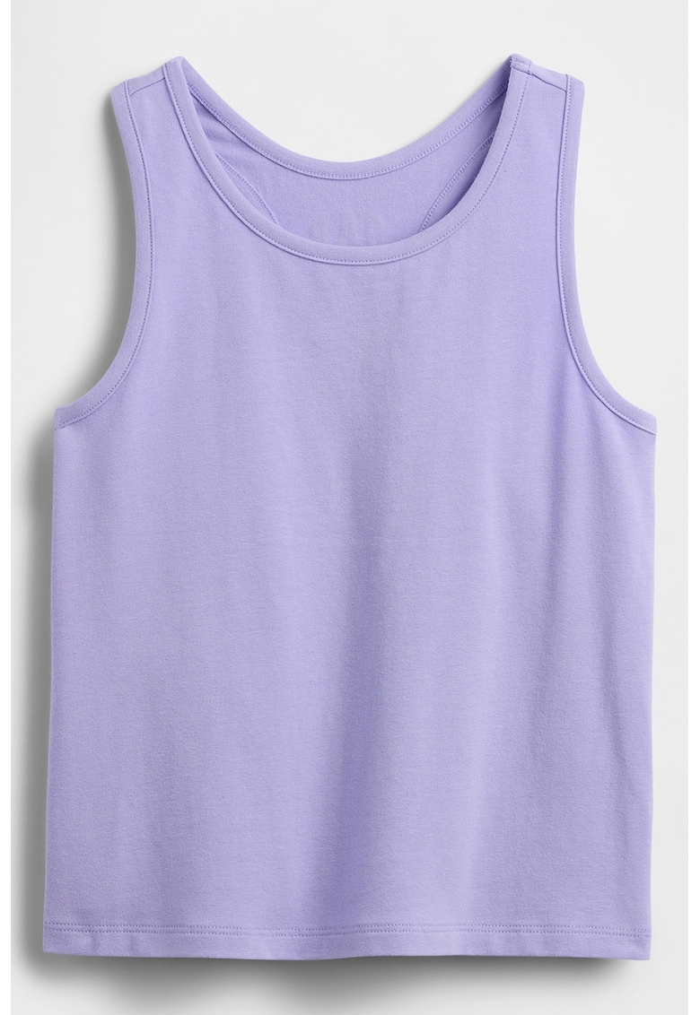 Top slim fit cu spate decupat - Lila