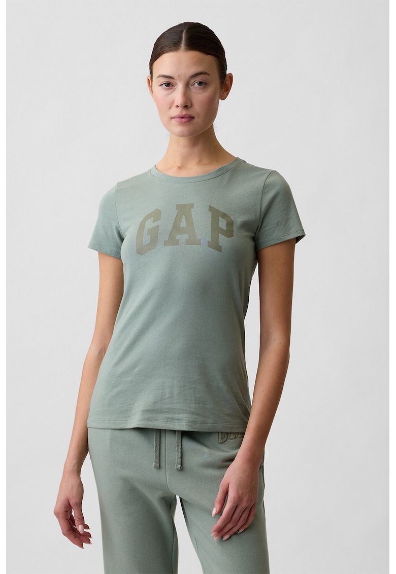 Tricou din bumbac cu logo pe piept