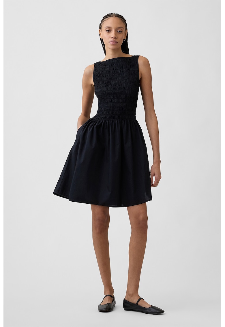 Rochie midi evazata - Negru