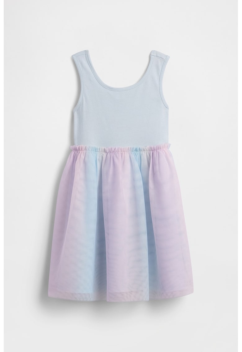 Rochie cu aplicatie din tul - Lila/Albastru deschis