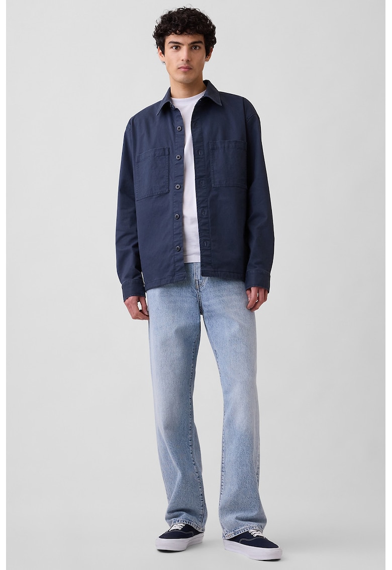 Blugi relaxed-fit cu aspect decolorat - Albastru deschis