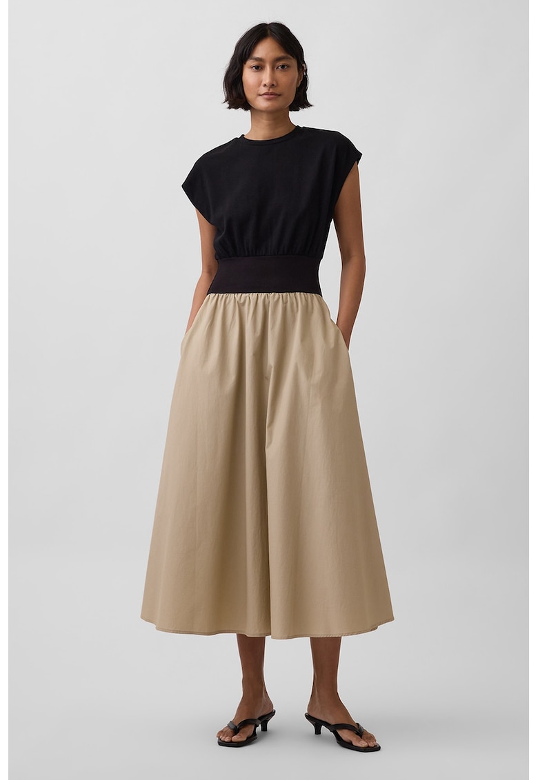 Rochie midi cu talie elastica