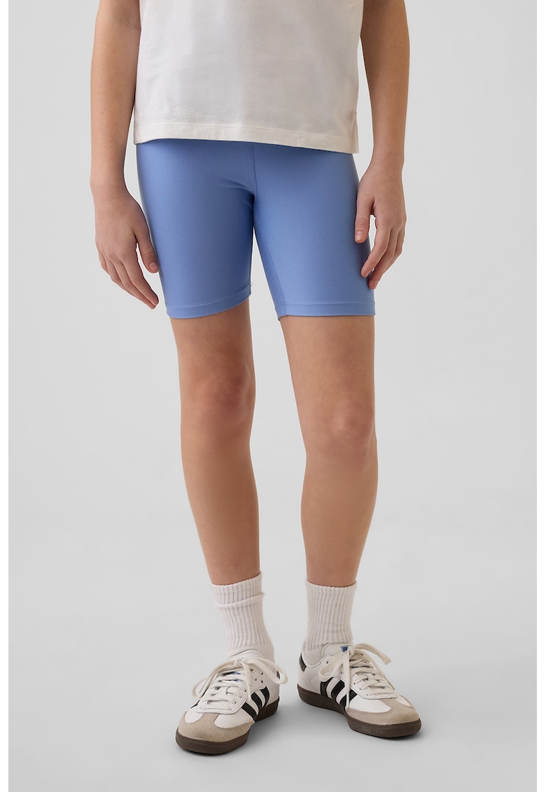 Pantaloni scurti cu talie elastica - Albastru