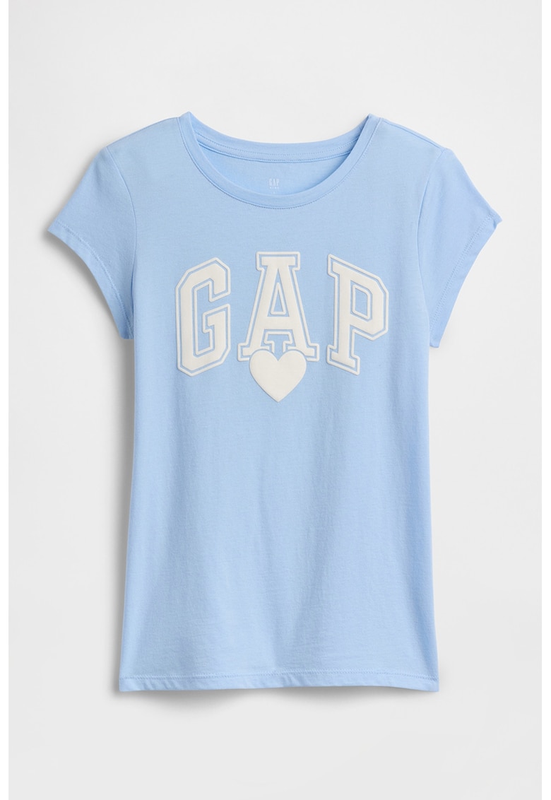 Tricou cu imprimeu logo - Albastru pastel