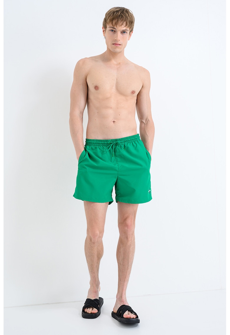 Pantaloni scurti de baie cu logo - Verde