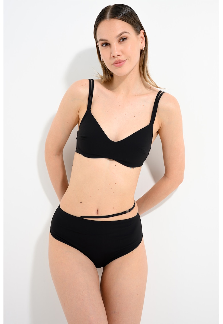 Sutien de baie cu logo - Negru