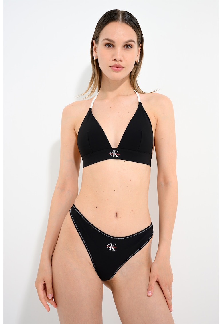 Bustiera de baie cu logo - Negru
