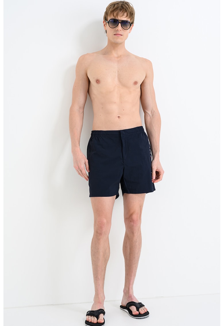Pantaloni scurti de baie cu imprimeu logo lateral