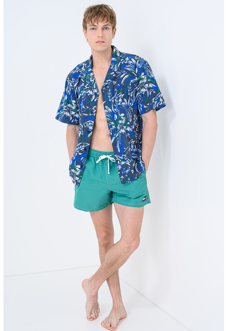 Pantaloni scurti de baie cu buzunare laterale - Verde