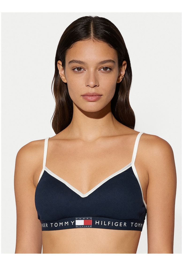 Sutien cu logo - Alb/Bleumarin