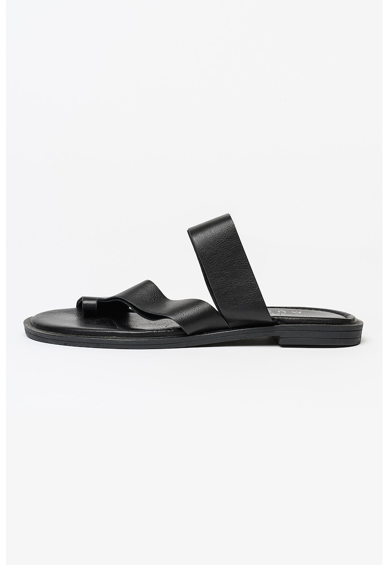 Papuci din piele - Negru