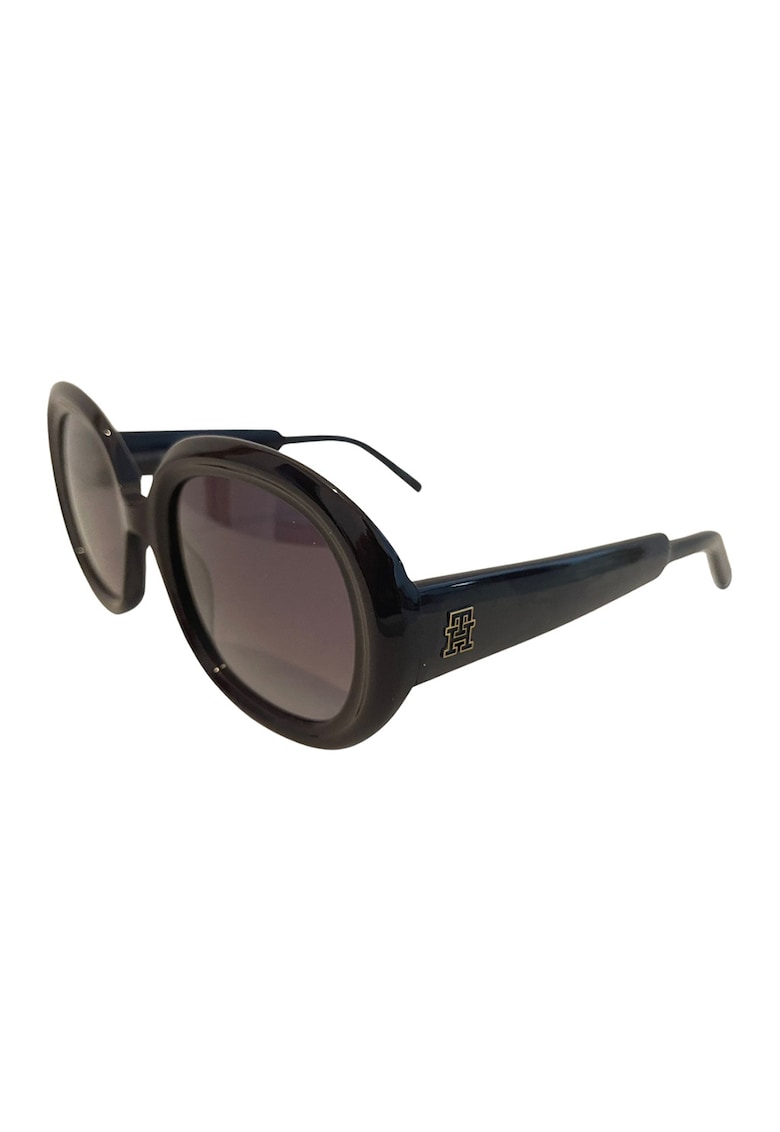 Ochelari de soare rotunzi cu lentile in degrade - Negru stins