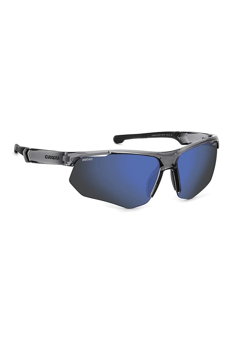 Ochelari de soare wrap cu lentile oglinda - Gri antracit/Argintiu