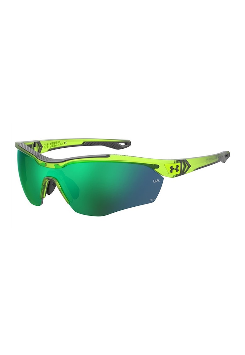 Ochelari de soare shield cu lentile oglinda Yard Pro - Gri/Verde lime
