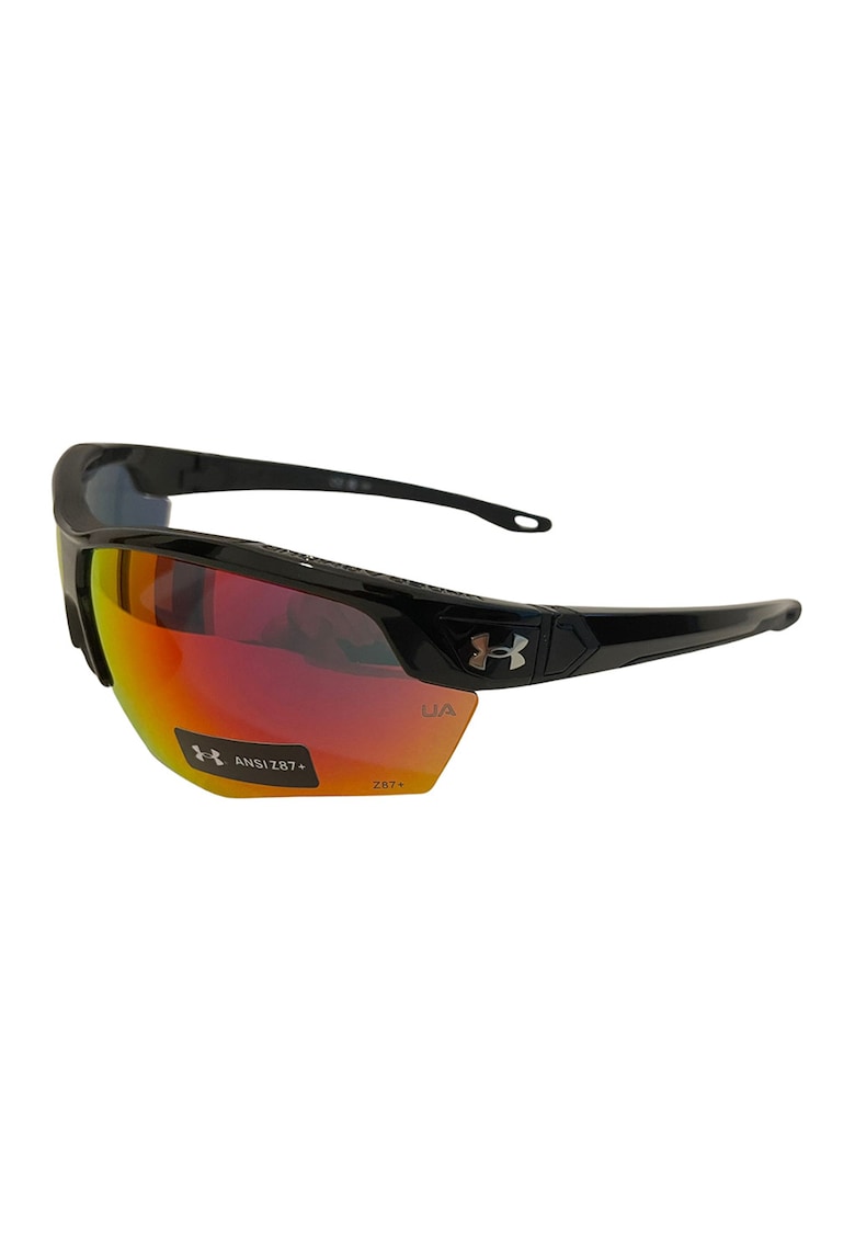 Ochelari de soare shield cu lentile oglinda si model unisex Yard Dual - Negru