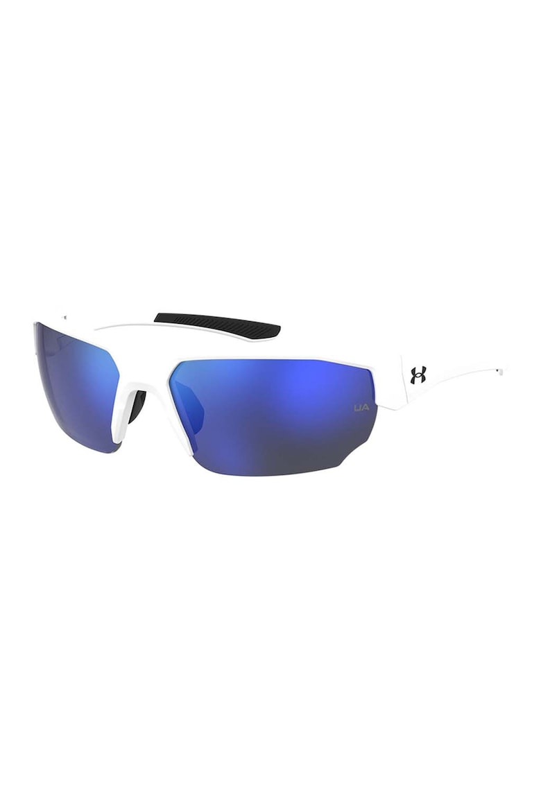 Ochelari de soare wrap cu model unisex - Alb/Negru