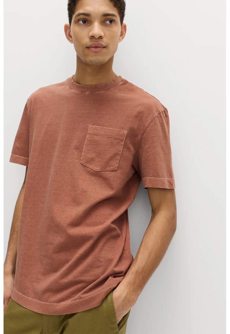 Tricou lejer de bumbac - Rosu vintage