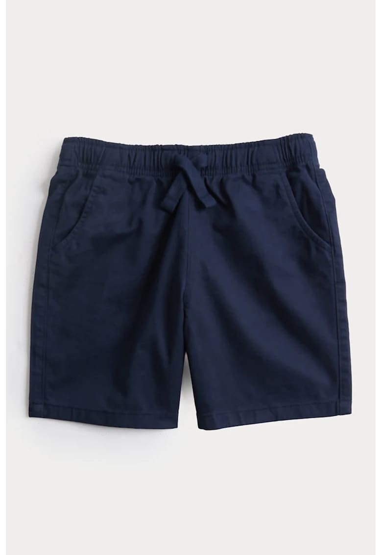 Pantaloni scurti din amestec de bumbac cu talie elastica - Bleumarin