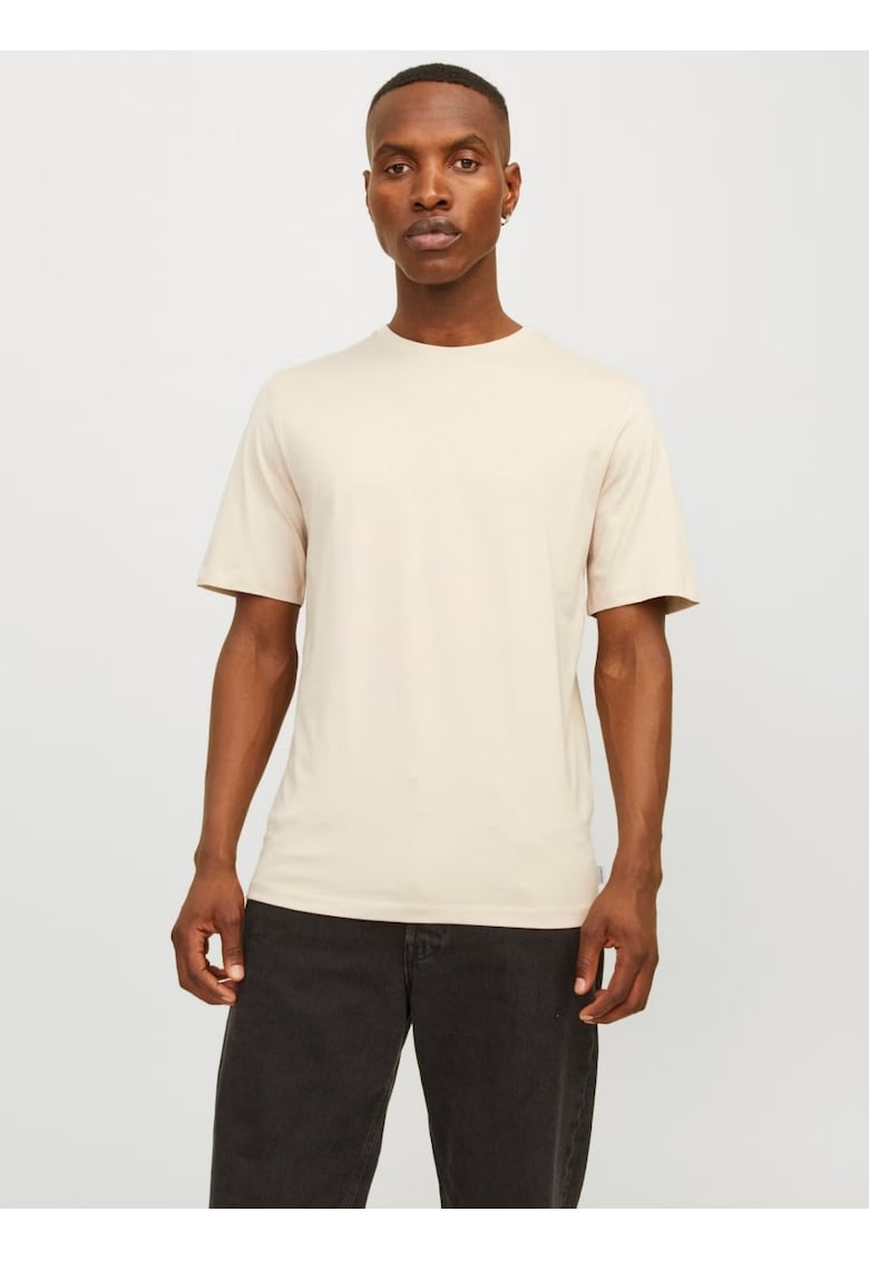 Tricou basic barbati - Noos - Regular fit - Crem -