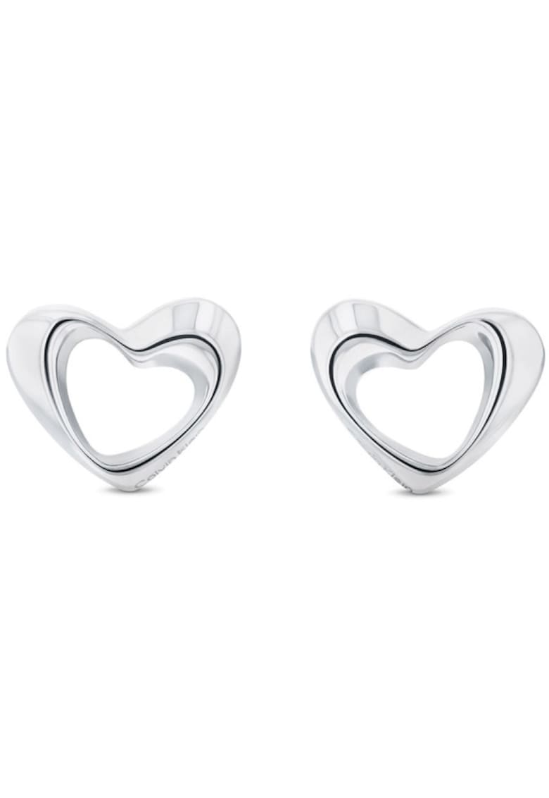 Cercei stud cu inimi 35000759 - Argintiu